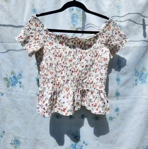 American Eagle Off The Shoulder Floral Top